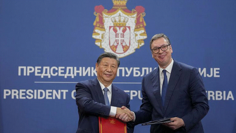 Les prsidents chinois et serbe,Les prsidents chinois et serbe